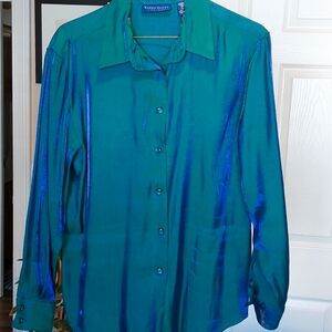 Karen Scott Petites Iridescent Blouse